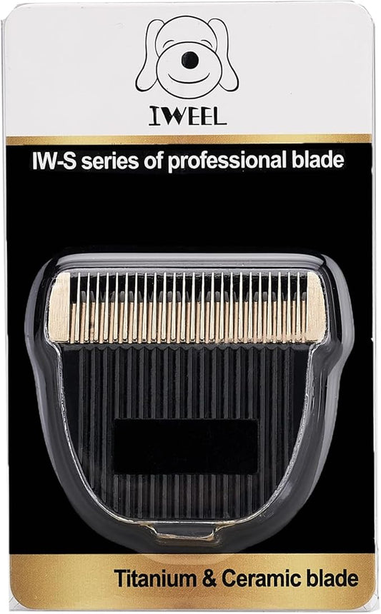 IWEEL Replacement Titanium Blade with Moving Ceramic Blade for IW2691A Cordless Dog Clippers, Cat Shaver and Low Noise Water Proof Electric Dog Trimmer Pet Grooming Kit