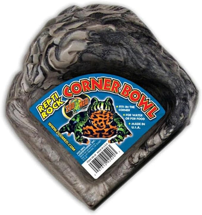 Zoo Med Reptile Rock Corner Water Dish, X-Large, Assorted color
