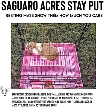 Saguaro Acres Rabbit and Small Animal Cage Resting Mat for Wire Floored Cages (Pink)