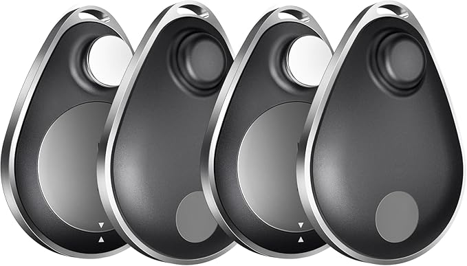 Utag GPS Tracker for Kids,4pcs Key Finder Works with Apple Find My (iOS only),Privacy Protection, Lost Mode, Waterproof,Bluetooth Tracker for Children, Seniors, Pets, Backpack (Black)