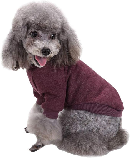 Jecikelon Dog Clothes Dogs Sweater Soft Puppies Clothing Winter Puppy Sweaters Warm Outfit for Dogs Small XXS XS Cat Apparel (Medium, Brown)