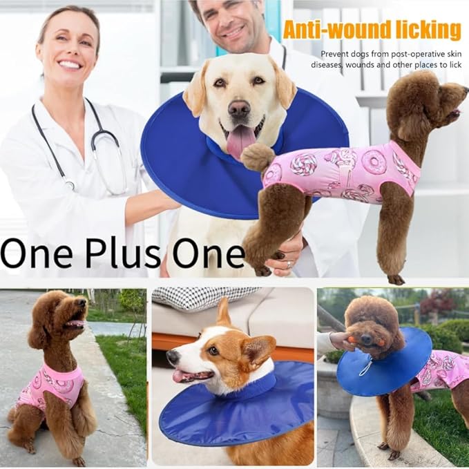 Xqpetlihai Dog Onesie Surgery Recovery Suit for Medium Large Dogs Recovery Shirt for Abdominal Wounds or Skin Diseases Bodysuit Dogs Pajamas(SW,XS)
