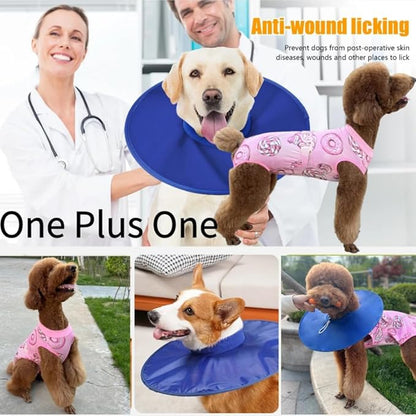 Xqpetlihai Dog Onesie Surgery Recovery Suit for Medium Large Dogs Recovery Shirt for Abdominal Wounds or Skin Diseases Bodysuit Dogs Pajamas(SW,XS)