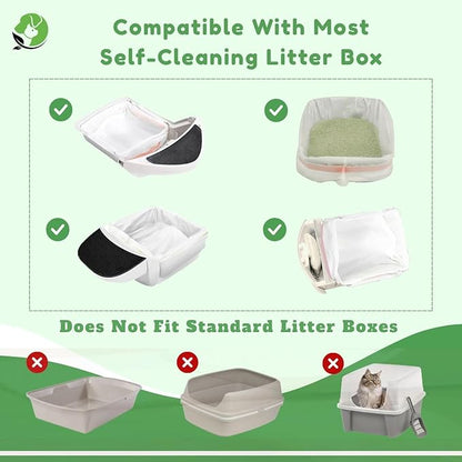 Tailhead Robot Liners – 100% Compostable - Compatible With Litter Robot 3/4 – 25" x 16" – Drawstring Close – Scent & Toxins Free – 40 Micron - Rip & Tear Resistant – 20 Count