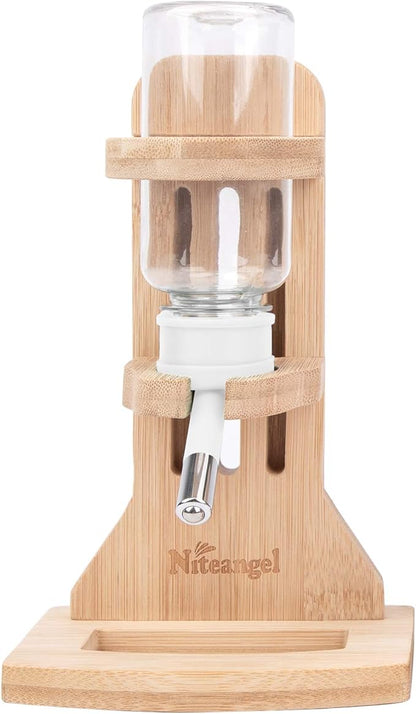 Niteangel Water Bottle with Stand for Syrian Dwarf Hamsters Gerbils Mice Rats Degus Small pet Rodents(White)