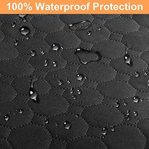 Mancro Dog Car Seat Cover, Waterproof Back Seat Pet Cover for Dogs, Black