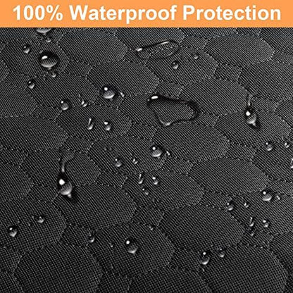 Mancro Dog Car Seat Cover, Waterproof Back Seat Pet Cover for Dogs, Black