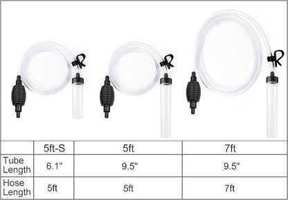 Laifoo 5ft Aquarium Siphon Vacuum Cleaner for Fish Tank Cleaning Gravel & Sand