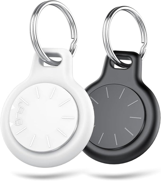 Air Tracker Tag-2 Pack, Smart Bluetooth Tracker for Apple Find My (iOS Only), IP67 Waterproof Tracker with Keychain, Item Finder and GPS Finder for Keys, Luggage, Wallet, etc, Replaceable Battery