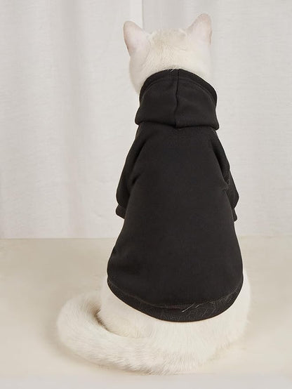 QWINEE Basic Dog Hoodie Sweatshirt Puppy Sweater Warm Cat Costumes Pet Clothes for Chihuahua Puppy Kitten Small Medium Dogs Multicolored Small
