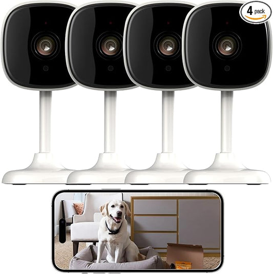 AMOROM Indoor Home Security Camera for Baby Monitor1080P WiFi Camera with Privacy Mode2-Way TalkNight VisionMotion DetectionCloud& Micro SD Card StorageAlexa&Google Home Compatible(Wired) AM-C1-04