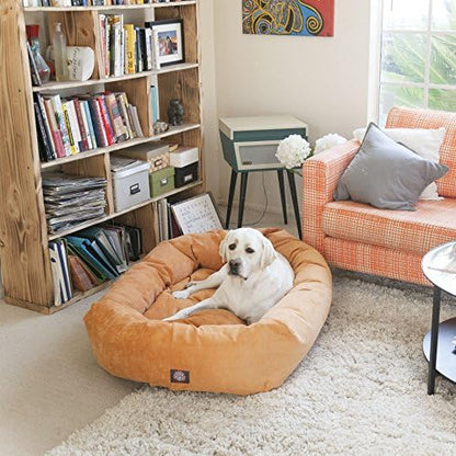 Majestic Pet Micro Velvet Dog Bed, 24 Inch Small, Round, Washable, Azure