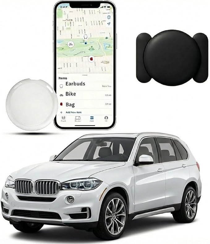 No Subscription GPS Tracker for Vehicles Apple Find My iOS Only Real Time | Real Time Global No Monthly Fee Mini Hidden Car Tracker Device Smart Locator Tracking Tags with Magnetic for Pets Luggage
