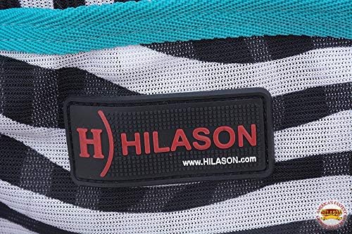 HILASON Horse Fly Sheet UV Protect Mesh 66 in Zebra Turquoise