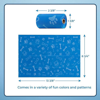 Best Pet Supplies Dog Poop Bags for Waste Refuse Cleanup, Doggy Roll Replacements for Outdoor Puppy Walking and Travel, Leak Proof and Tear Resistant, Thick Plastic - Assorted, 900 Bags