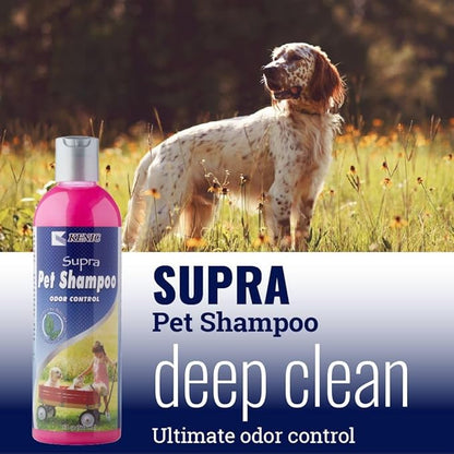 Kenic Supra Odor Control Dog Shampoo, Deodorizing Deep Clean, Naturally Derived Ingredients, Eliminates Tough Pet Odors, Made in USA