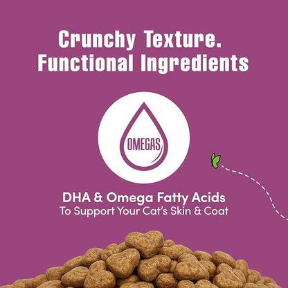 Get Naked Digestive Health Crunchy Cat Treats 6oz - Chicken Flavor, Grain-Free Cat Probiotics for Indoor Cats, Supports Healthy Digestion, Dental Health & Immunity, Made in The USA