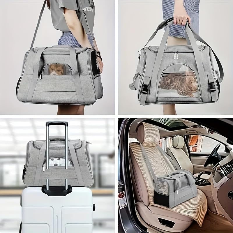 Cat Carrier Bag, Airline Approved Soft Carrier for Cats & Small Dogs