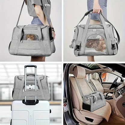 Cat Carrier Bag, Airline Approved Soft Carrier for Cats & Small Dogs