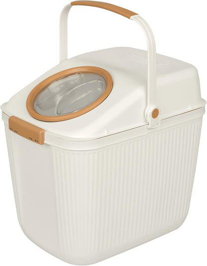 Harry Barker Lightweight Airtight Pet Food Storage Container, Eco-Friendly Recycled Plastic with Easy-Access Lid, Holds up to 25 lb Dry Dog or Cat Food