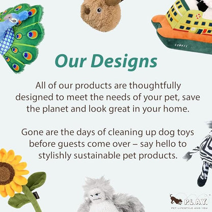 P.L.A.Y. PET LIFESTYLE AND YOU P.L.A.Y. Garden Fresh Plush Dog Toys - Garden Themed Toys, Great for All Dogs, Multiple Sizes