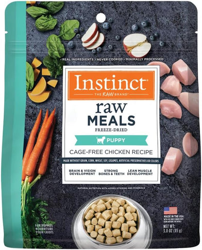 Instinct Puppy FreshDried Bites, Natural Freeze-Dried Dog Food, Grain Free - Cage-Free Chicken, 3 oz. Bag