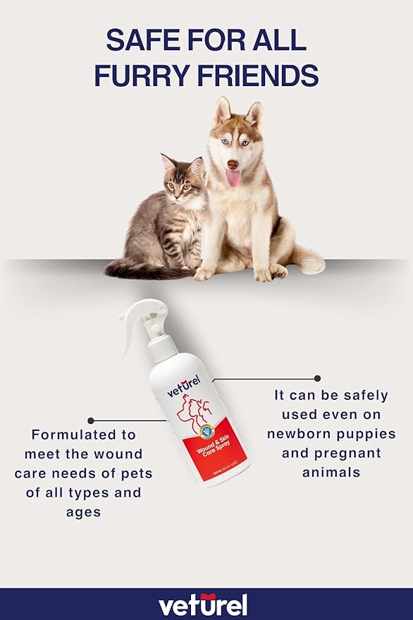 Veturel | Gentle Dog Hot Spot Care - Cat and Dog Skin Care10.2 oz (10 Oz)