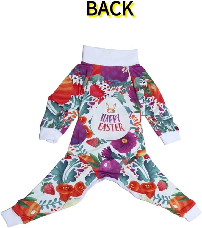 Xqpetlihai Dog Onesie Surgery Recovery Suit for Medium Large Dogs Recovery Shirt for Abdominal Wounds or Skin Diseases Bodysuit Dogs Pajamas(F,XL)