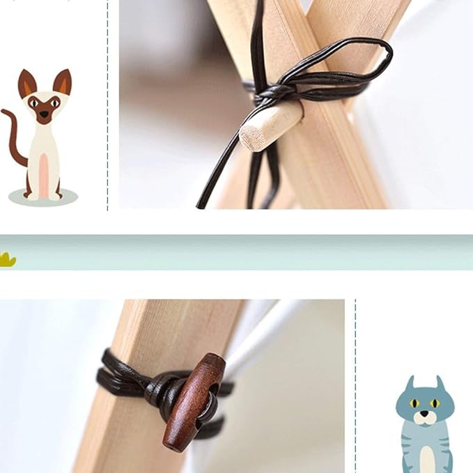 Pet beds, Pet Tent Wooden Dog House Pet Bed Cat Bed Yurt Washable Kennel Cat Litter Small