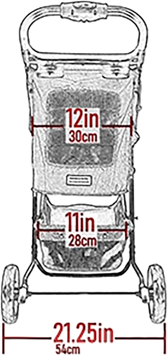 Pet Gear No-Zip Special Edition 3 Wheel Pet Stroller for Cats/Dogs, Zipperless Entry, Easy One-Hand Fold, Removable Liner, Cup Holder, Gold Monogram