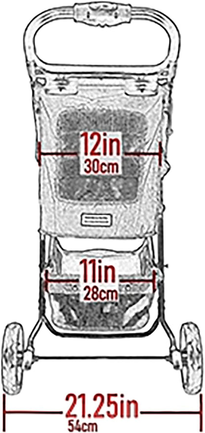 Pet Gear No-Zip Special Edition 3 Wheel Pet Stroller for Cats/Dogs, Zipperless Entry, Easy One-Hand Fold, Removable Liner, Cup Holder, New Orchid
