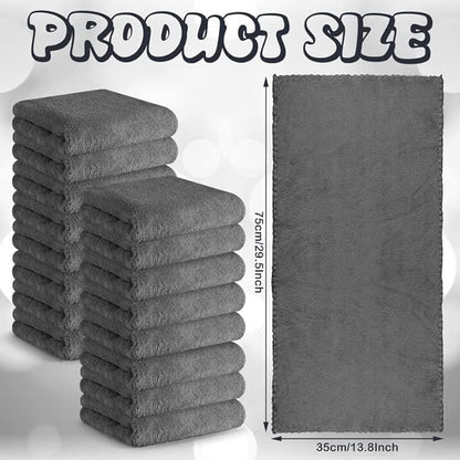 Newwiee 24 Pcs Guinea Pig Fleece Bedding Blankets Bulk Washable Small Animal Fleece Cage Liners Pet Wash Cloth Sleeping Mat Cover for Hamster Chinchilla Rabbit Hedgehog(14 x 30 Inch,Gray)