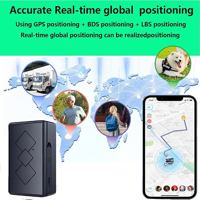 Mini GPS Tracker for Vehicles - Tracker Device for Vehicles No Subscription No Monthly Fee Car Tracker Device Hidden Magnetic Real-Time Tracking GPS Tracker for Cars Kids Dogs