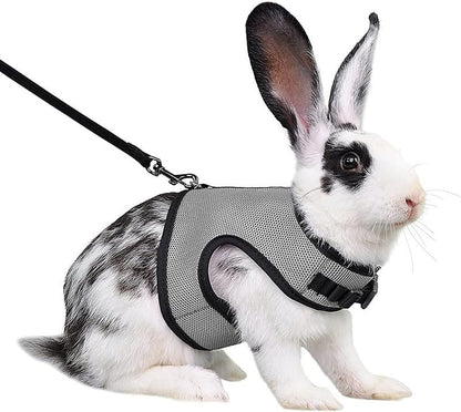 Rabbit Harness and Leash Escape Proof Soft Mesh Bunny Leash and Harness Set