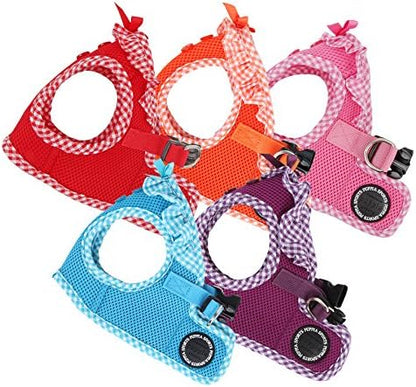 Puppia Vivien Vest Dog Harness Step-in All Season Mesh Cute No Pull No Choke Walking Training for Small Dog, Sky Blue, X-Small