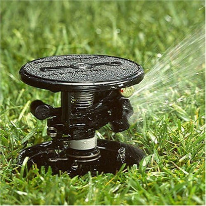 Rain Bird LG-3 Low Gallonage Pop-up Impact Lawn Sprinkler, Adjustable 20° - 360° Pattern, 26' - 41' Spray Distance, Black (Pack of 2)