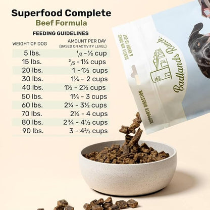 BADLANDS RANCH by Katherine Heigl – Superfood Complete Air-Dried Beef Dog Food – High Protein with Superfoods for Daily Wellness & Consistent Nutrition – 64 oz (Pack of 2)