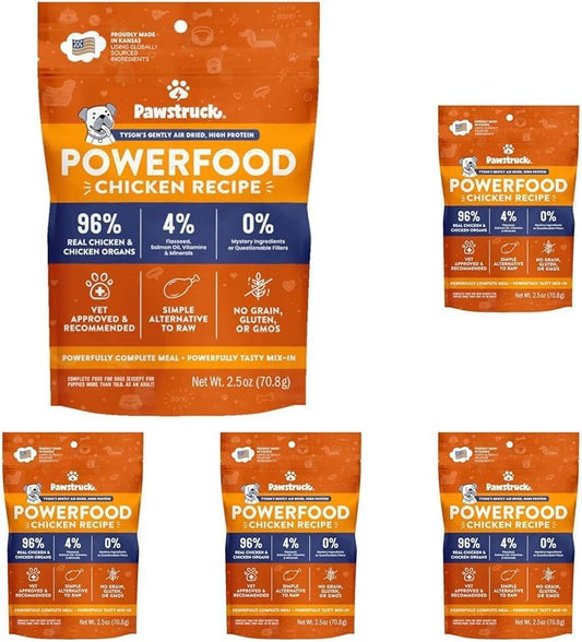 Pawstruck Air Dried Dog Food with Real Chicken, Grain Free, Made in USA, Vet Recommended, High Protein Limited Ingredient Full-Feed, All Breeds & Ages, 12.5 oz