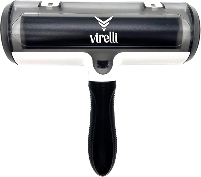Reusable Pet Hair Remover Pro - Dog & Cat Hair Remover for Furniture, Couch, Carpet & Bedding - Professional Lint Roller for Pet Fur & Upholstery (Black)