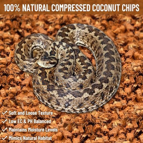 Riare 10LB Coconut Husk Chip for Reptiles, 72 Quart Coconut Fiber Substrate