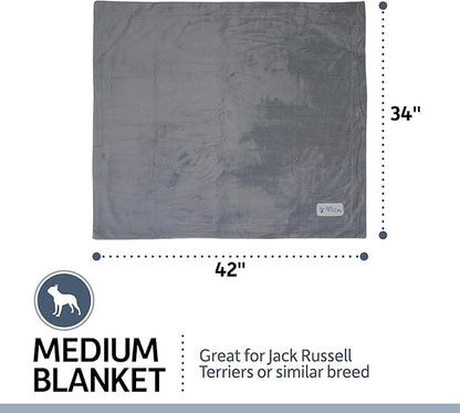 PetFusion Premium Dog & Cat Blanket | Ultra Soft Pet Blanket Available in Plush or Quilted; 2 Colors (Grey; Brown) | Perfect for Small Dogs & Large Dogs
