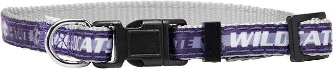 Pets First Collegiate PET Collar NEW Version Kansas State Wildcats Dog Collar, Size Small. Best Sports Team Color for Dogs & Cats. A Shiny & Colorful Dog & Cat Collar Licensed by The NCAA