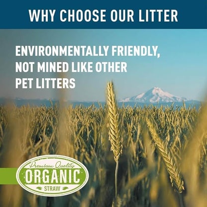 Blue Mountain Hay Organic Small Animal Pet Litter and Bedding (20 lb), Pelleted Wheat Straw Cage and Litter Box Liner, Safe Organic Materials, Dust-Free, Highly Absorbent, Natural Odor Control