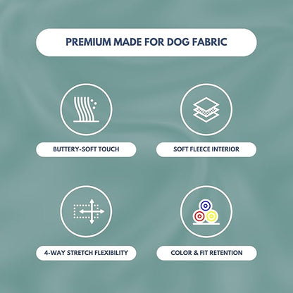 Spark Paws Dog Hoodie – Premium Dog Sweater for Small, Medium, and Large Dogs | Warm Outfits for French Bulldogs, Pitbull, Puppy, Winter Jacket Alternative - Teal - M
