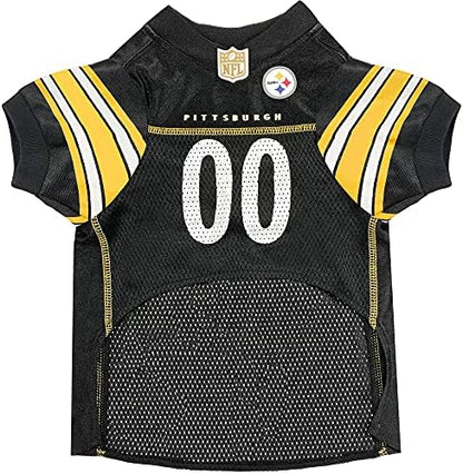 Pets First NFL Pittsburgh Steelers Dog Jersey, Size Small, Football Shirt Costume for Pet, Dog Sports T-Shirt, NFL Team Clothing for Cats, Licensed Pet Apparel Available in 7 Sizes and 32 Teams