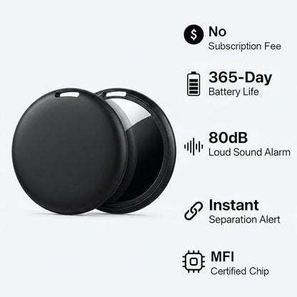 GPS Tracker for Vehicles No Subscription for iOS Only - 4 Pack | Undetectable Car Tracker, Precise Location Bluetooth Tag Compatible with Apple Find My for Key Luggage Kid Pet