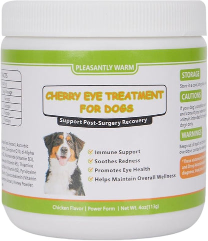 Cherry Eye Treatment for Dogs, Advanced Ocular Formula, Daily Vision Health Powder with Immune Support, Chicken Flavor, 4oz