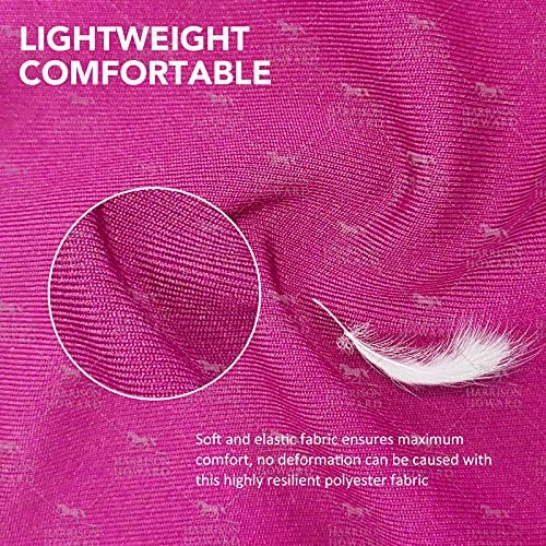 Harrison Howard Super Comfort Stretchy Fly Mask Large Eye Space with UV Protection Soft on Skin with Breathability Rose Pink XL Extra Full Size