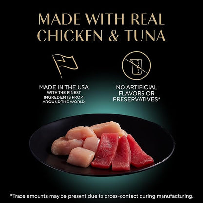 Sheba Perfect Portions Wet Cat Food Pate Gourmet Chicken & Tuna Entree,2.6 oz. Twin-Pack Trays,Cat Food Wet Recipe (,48 Servings),24 Count (Pack of 2)