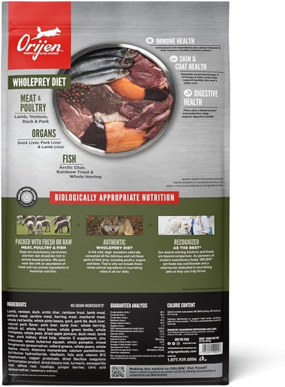 ORIJEN Grain Free Poultry Free High Protein Dry Dog Food Tundra Recipe 23.5lb Bag